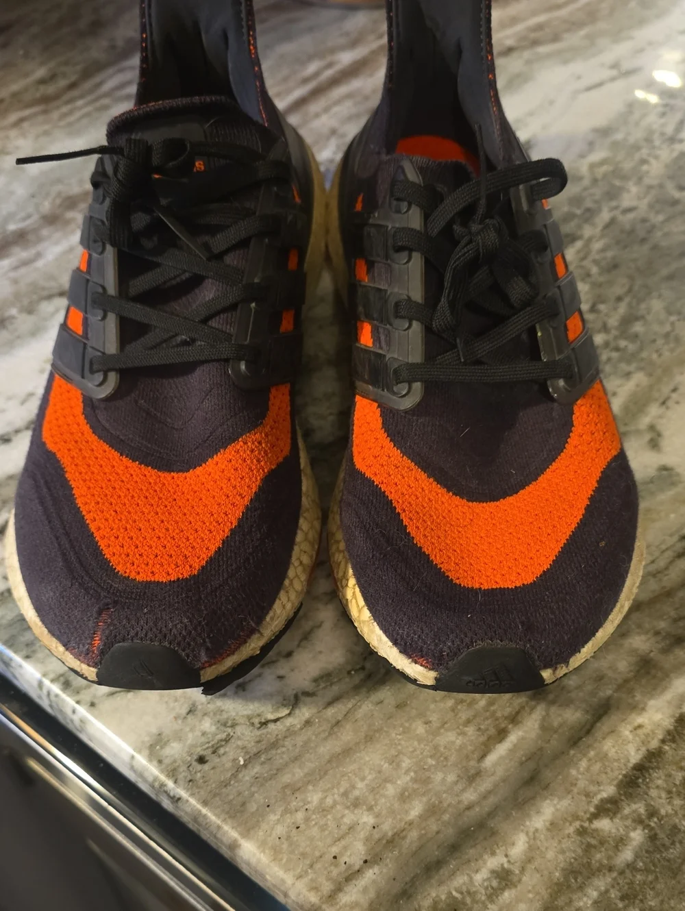 Adidas Men’s Ultraboost Knit Running Shoes - Black & Orange
